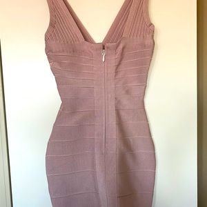Pink mini bandage dress